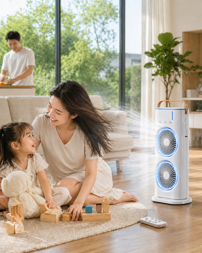 ColdMist™ 3 Kademeli Buharlı Çift Fanlı Hava Soğutucu
