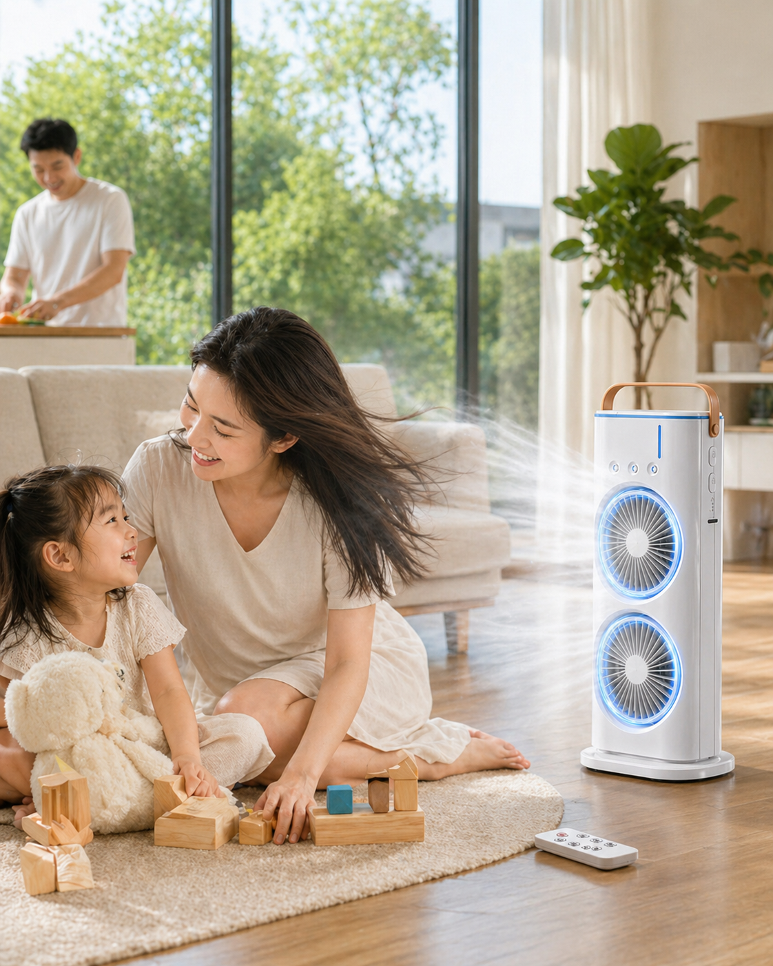 ColdMist™ 3 Kademeli Buharlı Çift Fanlı Hava Soğutucu