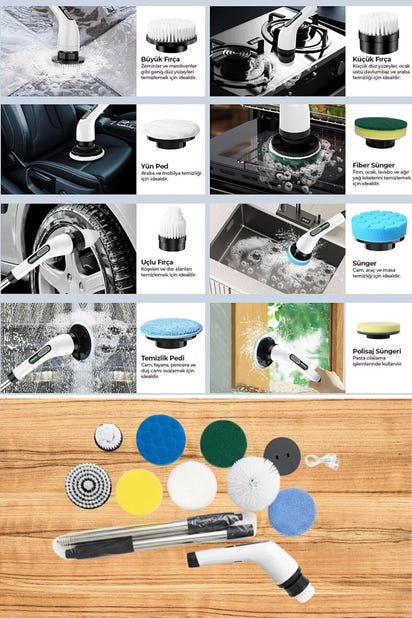 Geliverdi™ Şarjlı 360 Temizleyici - Turbo Dönüş Teknolojisi