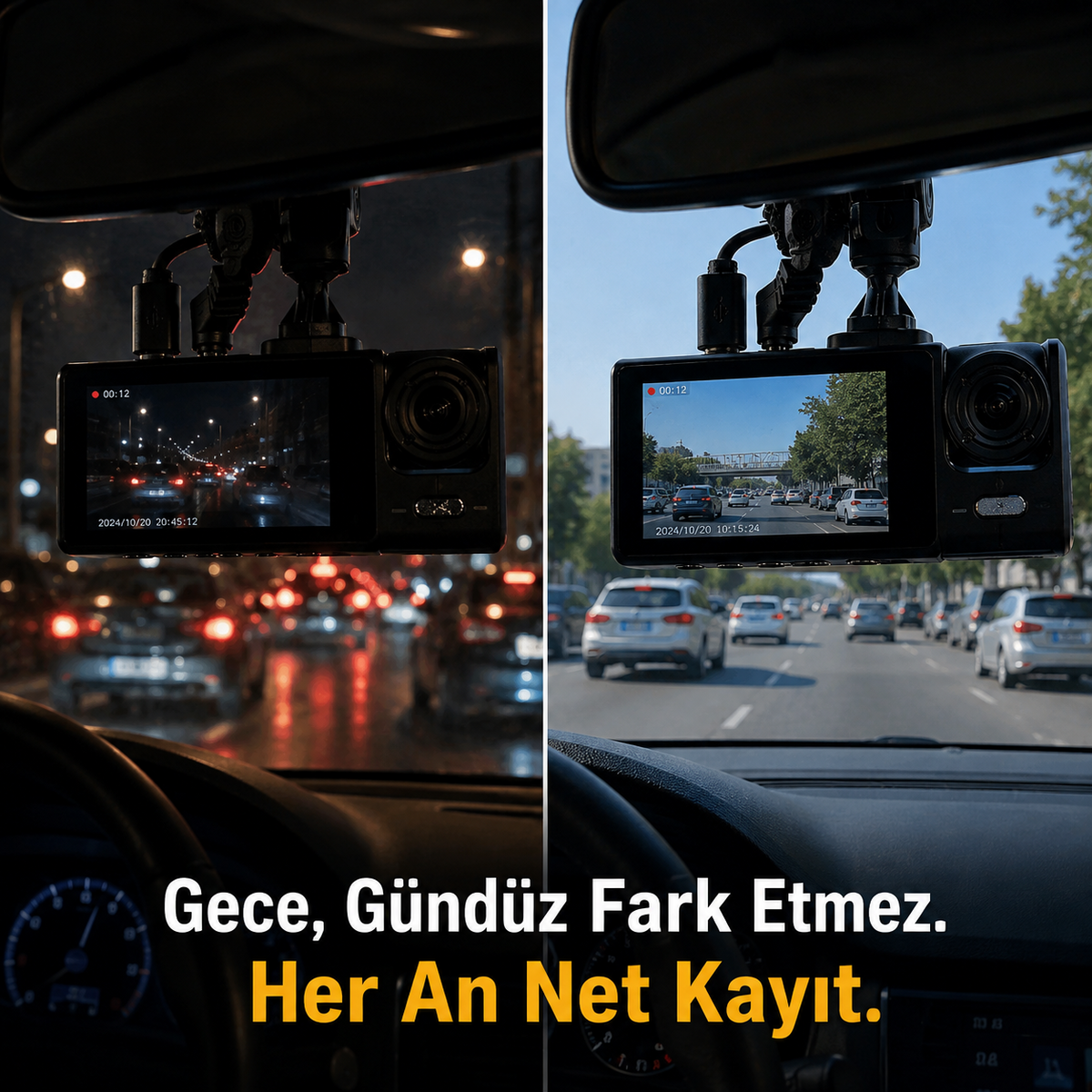Victus PRO 3 Kameralı 1080 P Ful HD Araç İçi Kamera
