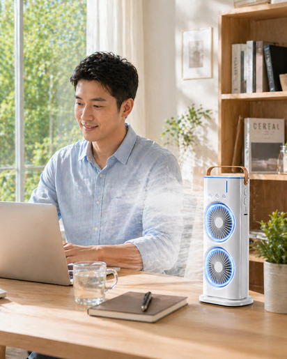 ColdMist™ 3 Kademeli Buharlı Çift Fanlı Hava Soğutucu