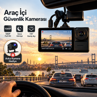 Victus PRO 3 Kameralı 1080 P Ful HD Araç İçi Kamera