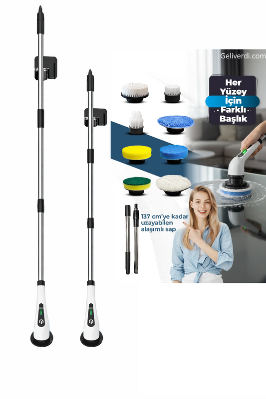 Geliverdi™ Şarjlı 360 Temizleyici - Turbo Dönüş Teknolojisi